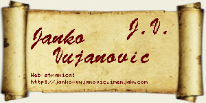 Janko Vujanović vizit kartica
